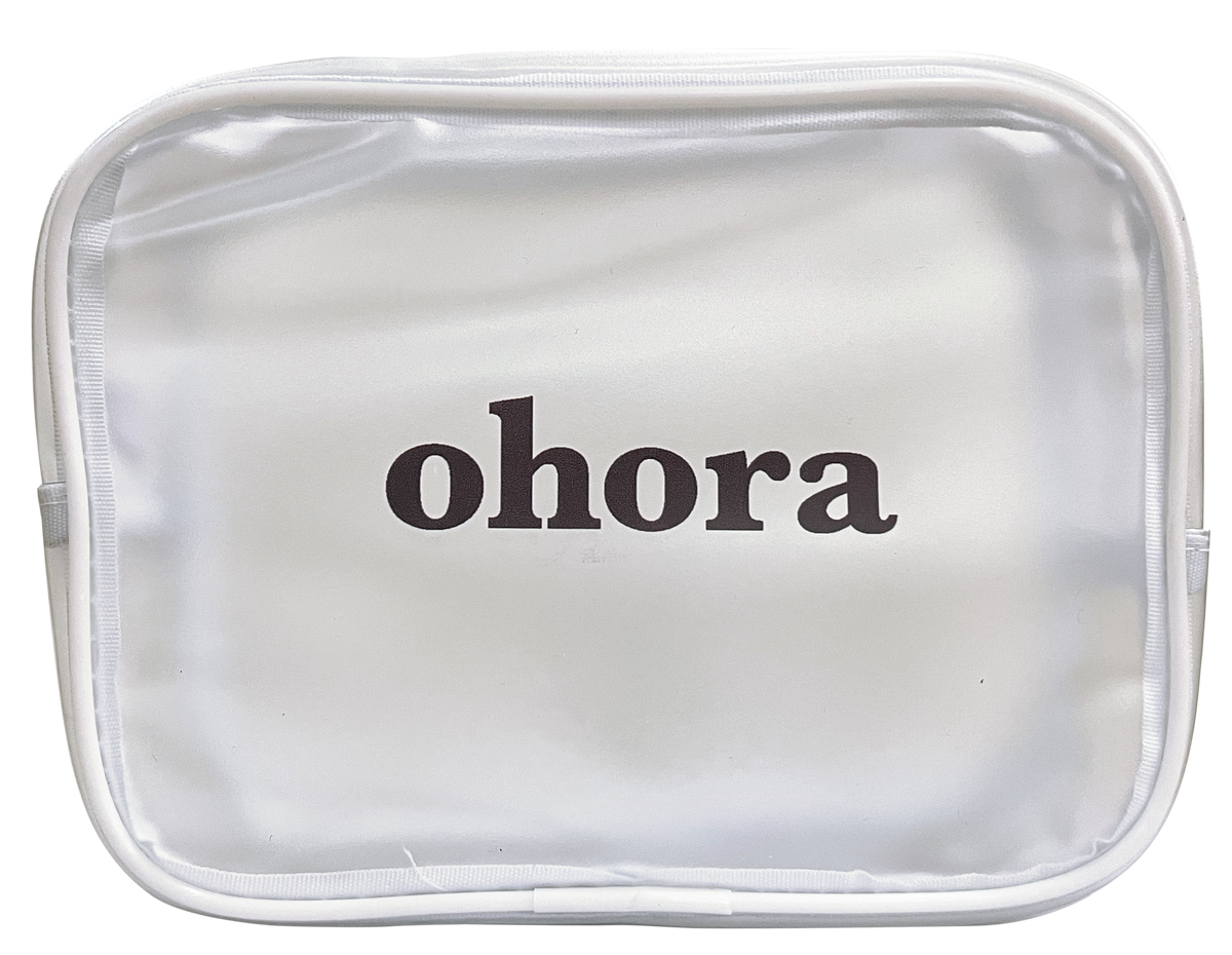 White Frosted Cosmetics Pouch (worth $10.90)